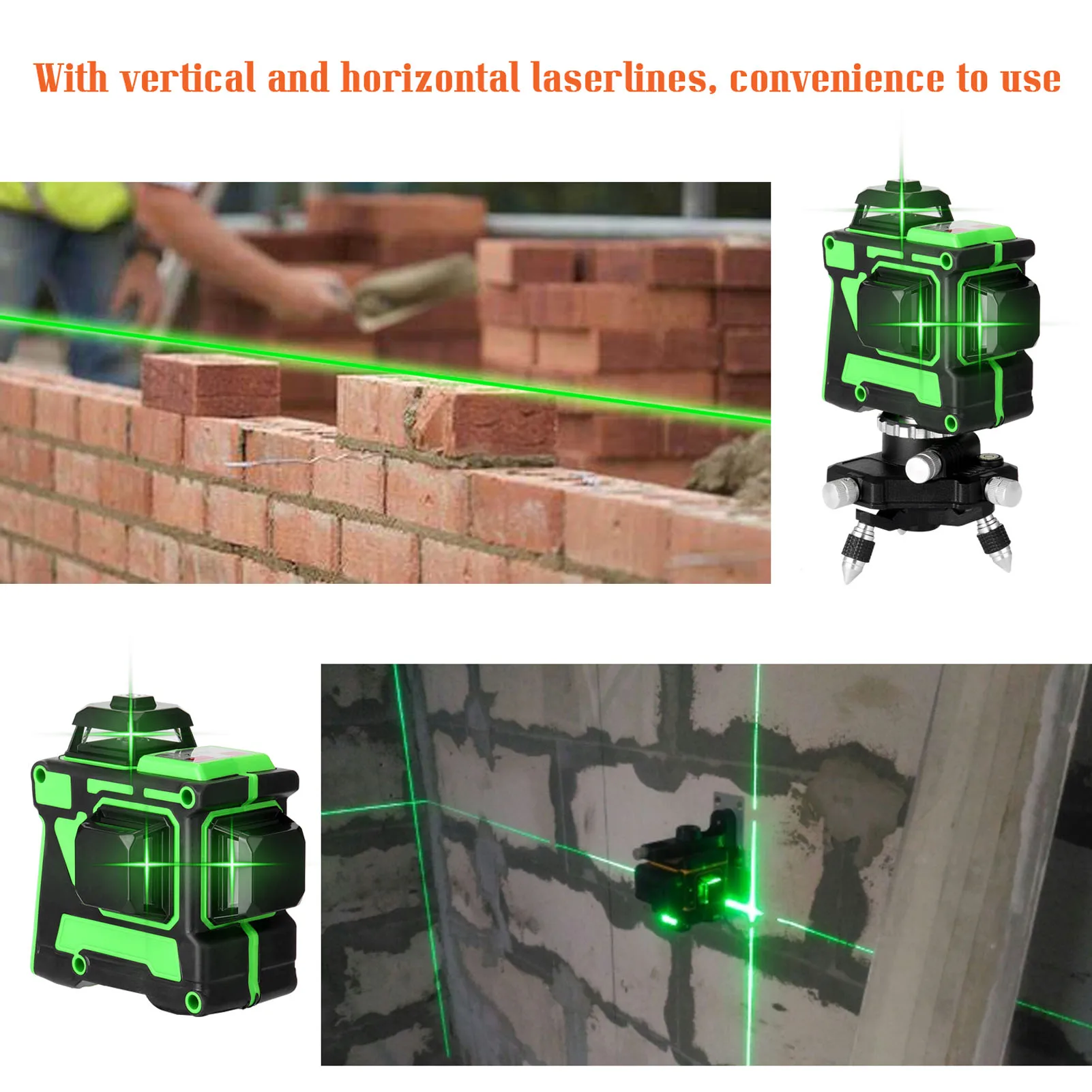 Laserové Úrovni 12 Řádků 3D samonivelační 360 Horizontální A Vertikální Kříž Super Výkonný Zelený Laser Beam Line 4