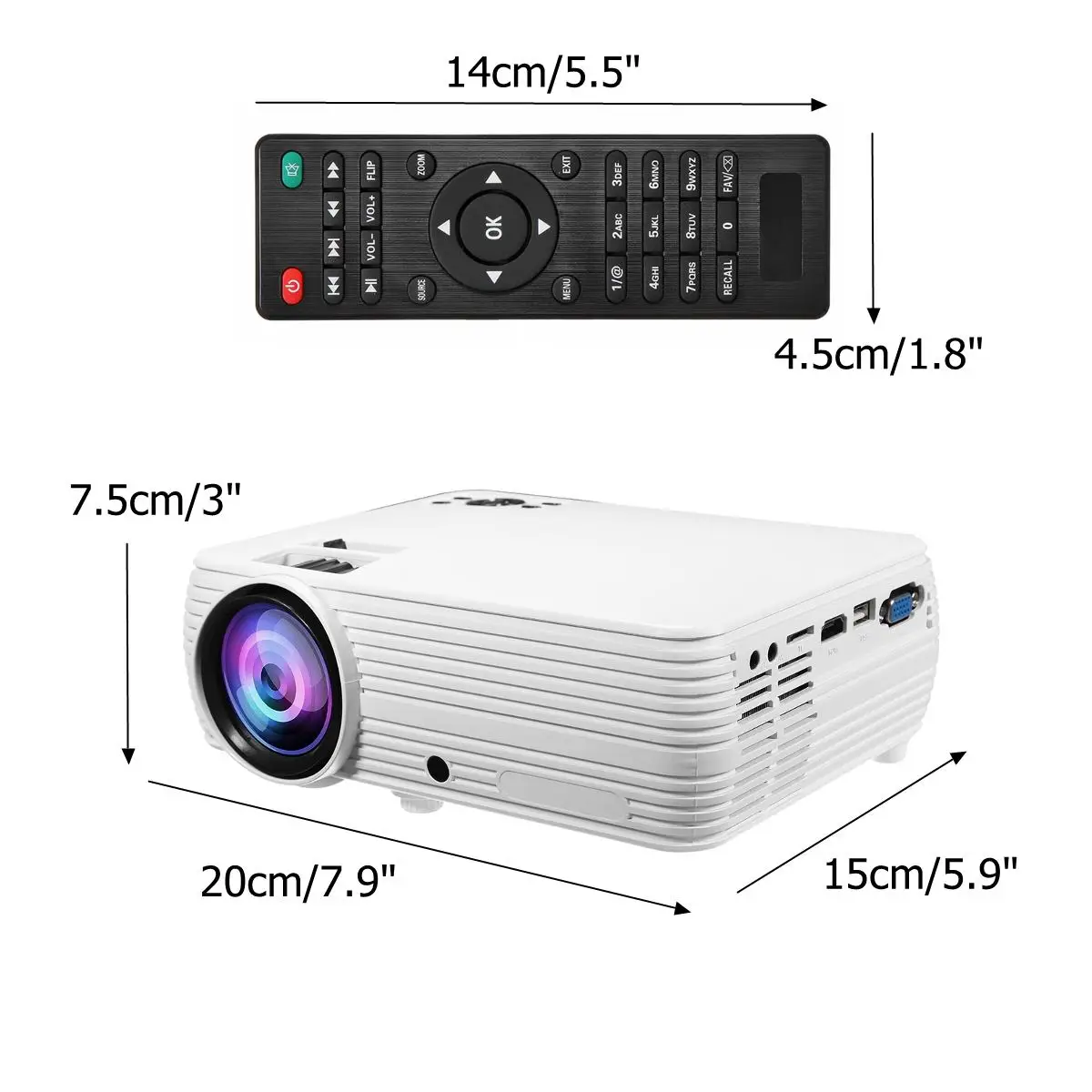 LCD Projektor 7000 Lumenů, Podporu rozlišení 1080p HD Multimediální Domácí Kino Smart Domácí Kino LED Proyector HDMI, VGA, AV, SD, USB Sršeň 0
