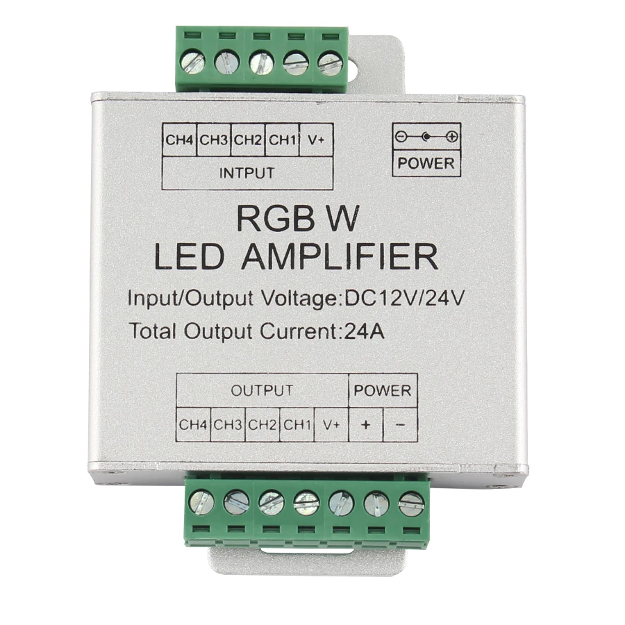 LED RGBW RGB Dálkový Ovladač Zesilovač Kanálový Výstup 12V - 24V 24A RGBW 4 RGB LED Dálkový Ovladač Strip Moc Opakovač RGBW 0