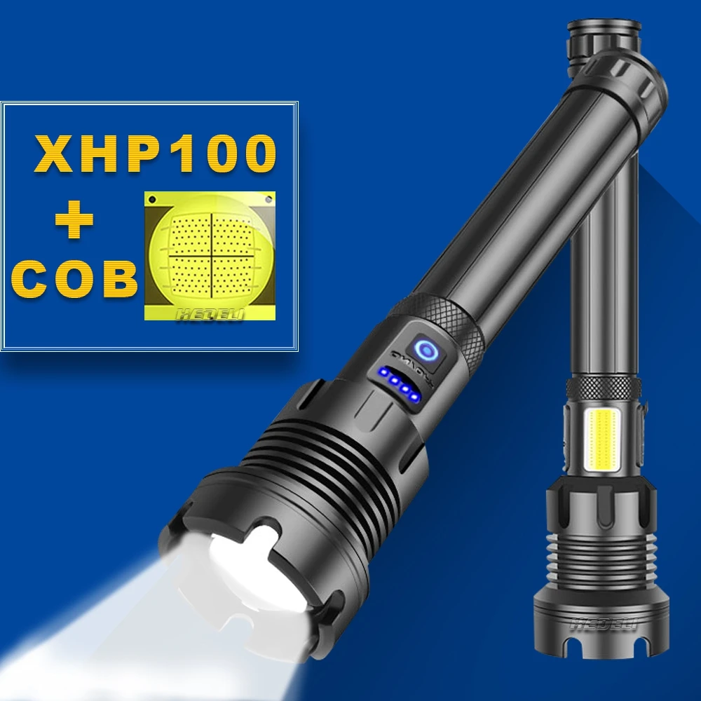 Led Svítilna Xhp100 výkonná Svítilna 18650 Xhp90 Lov Taktické Svítilny USB Dobíjecí Blesk Led Xhp70 Pochodeň Světla 5