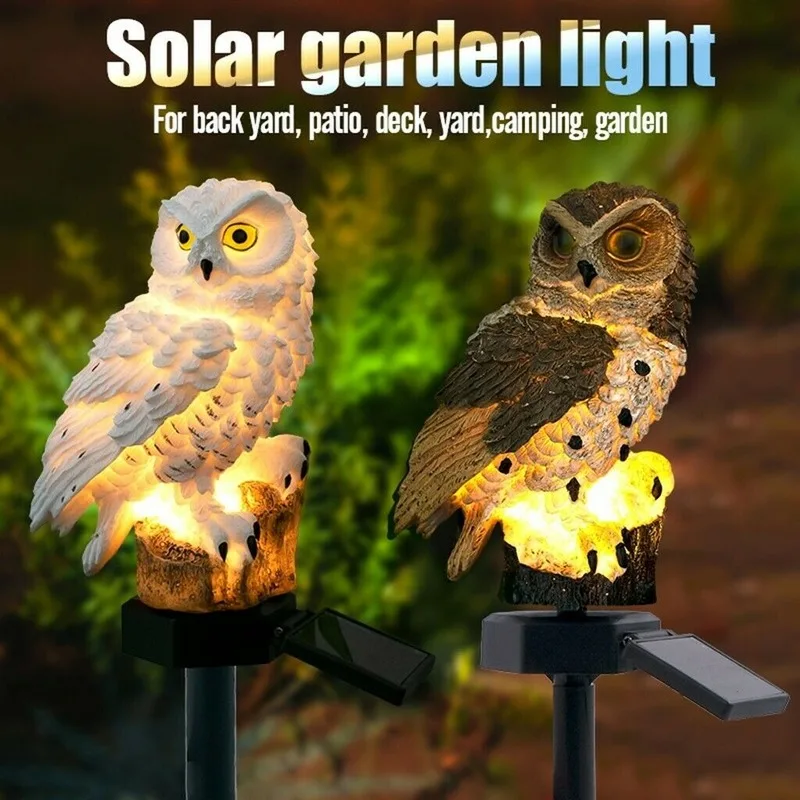 LED Zahradní Světla, Solární Sova Tvar, Noc, Světla, Solární Trávník Lampa Home Zahrada Kreativní Solární Lampy 0