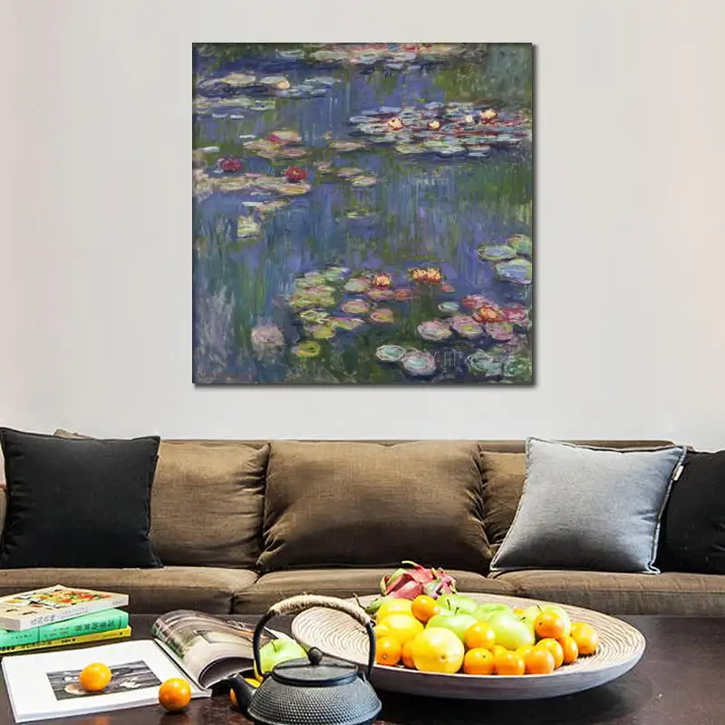 Lekníny Claude Monet malování na prodej umělecká díla na plátně Ručně malované olejomalba reproductionHigh kvality 1