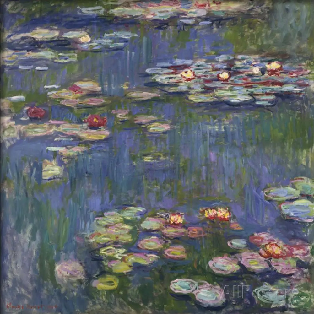 Lekníny Claude Monet malování na prodej umělecká díla na plátně Ručně malované olejomalba reproductionHigh kvality 2