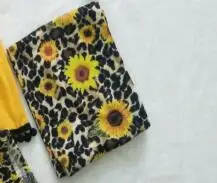 Leopard-print slunečnice dívka je podzim oblečení dětské oblečení vysoce kvalitní módní butik 3 dílná sada plus šála 2