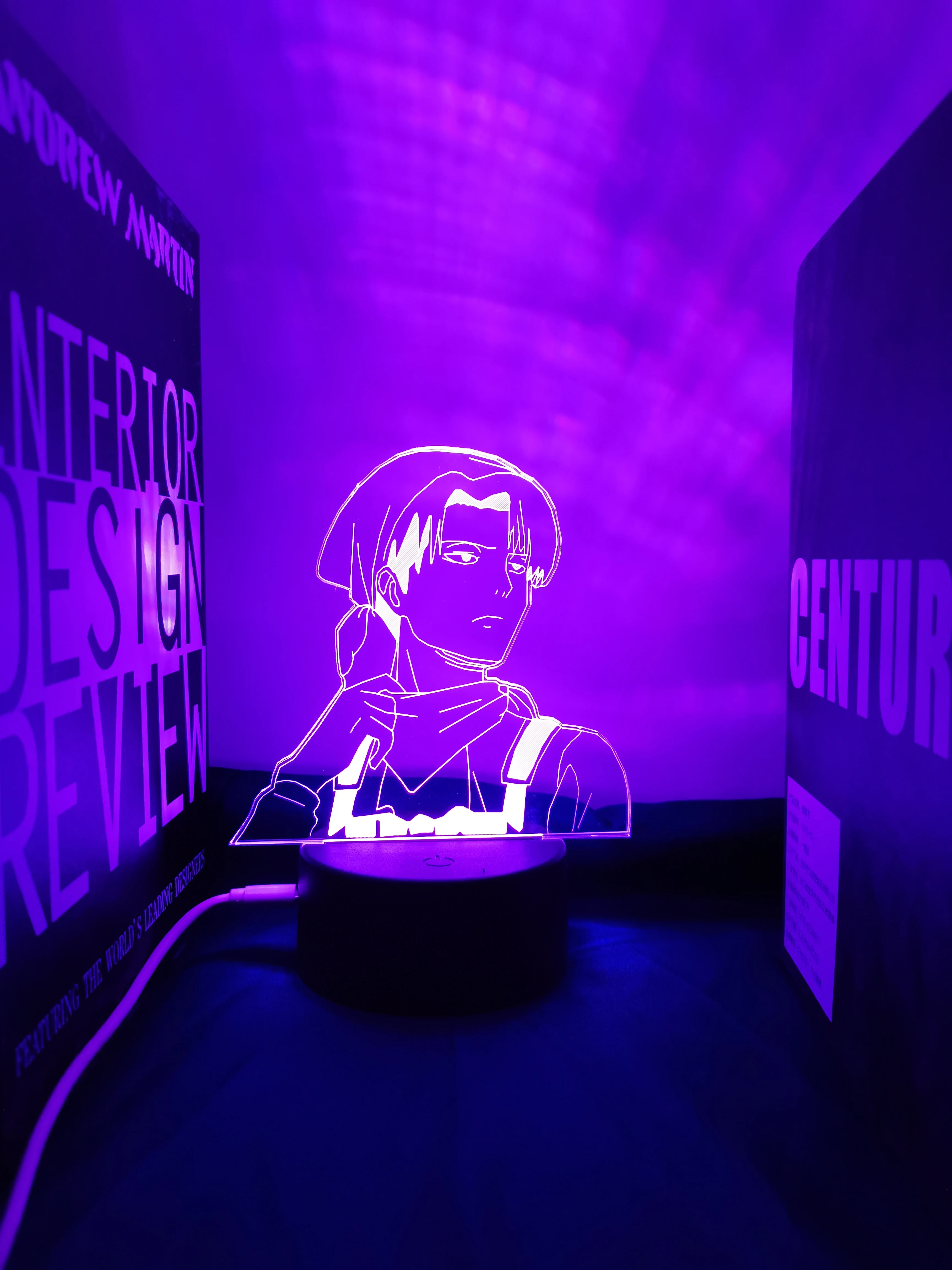 Levi Ackerman Akrylové 3D Lampa Útok na Titan pro Domácí Pokoj Dekor Světlo Dítě Dárek Levi Ackerman LED Noční Světlo Anime 3