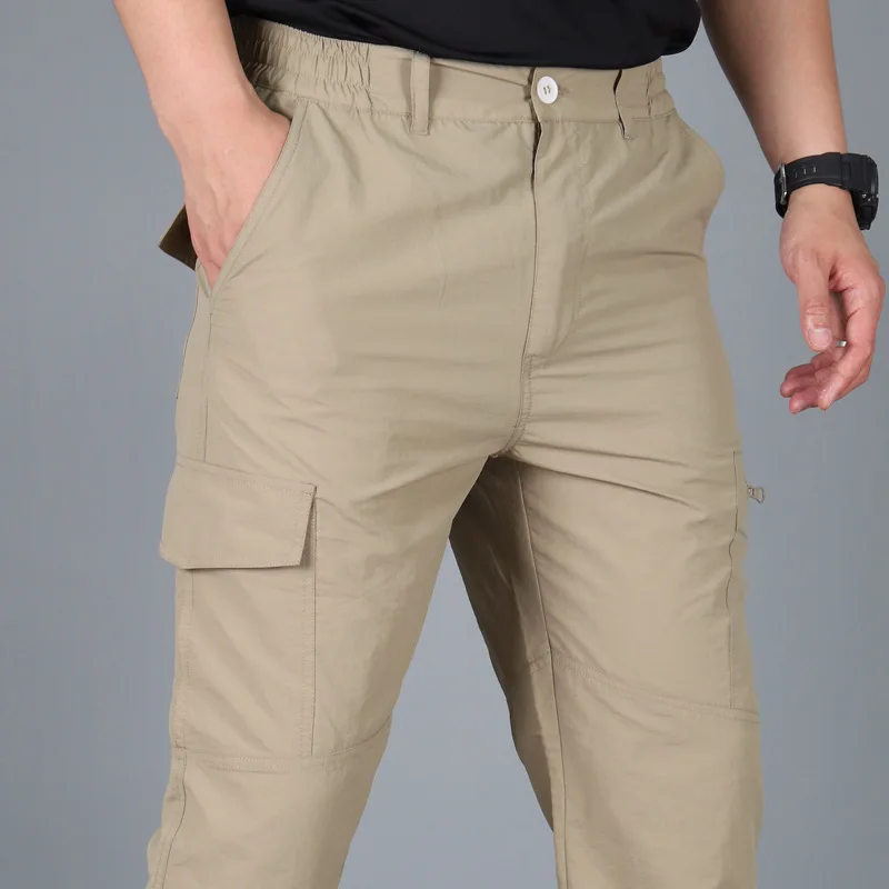 Ležérní kalhoty mužů letní taktické vojenské výcvikové kalhoty pánské overaly bavlněné pohodlné nepromokavé rychleschnoucí kalhoty 1