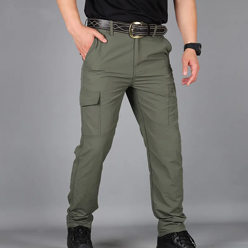 Ležérní kalhoty mužů letní taktické vojenské výcvikové kalhoty pánské overaly bavlněné pohodlné nepromokavé rychleschnoucí kalhoty 3