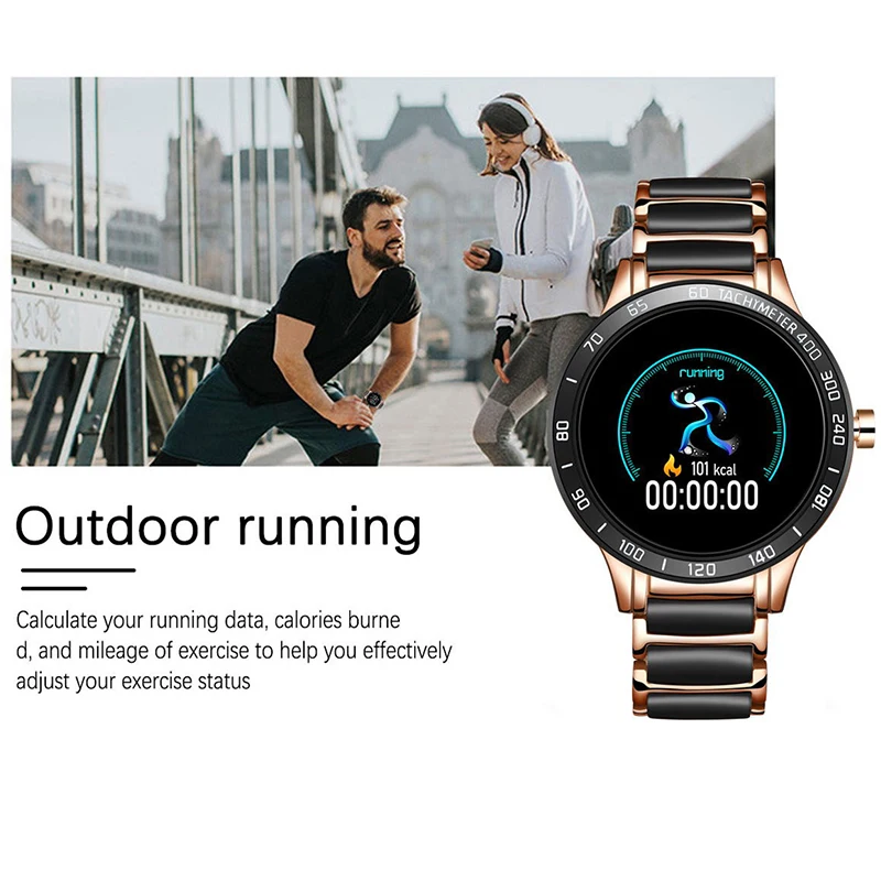 LIGE Muže Luxusní Chytré Hodinky Keramické Řemínek Sport Fitness Tracker Vodotěsné Srdeční Frekvence Monitoru Vodotěsné Smartwatch pro Android 0