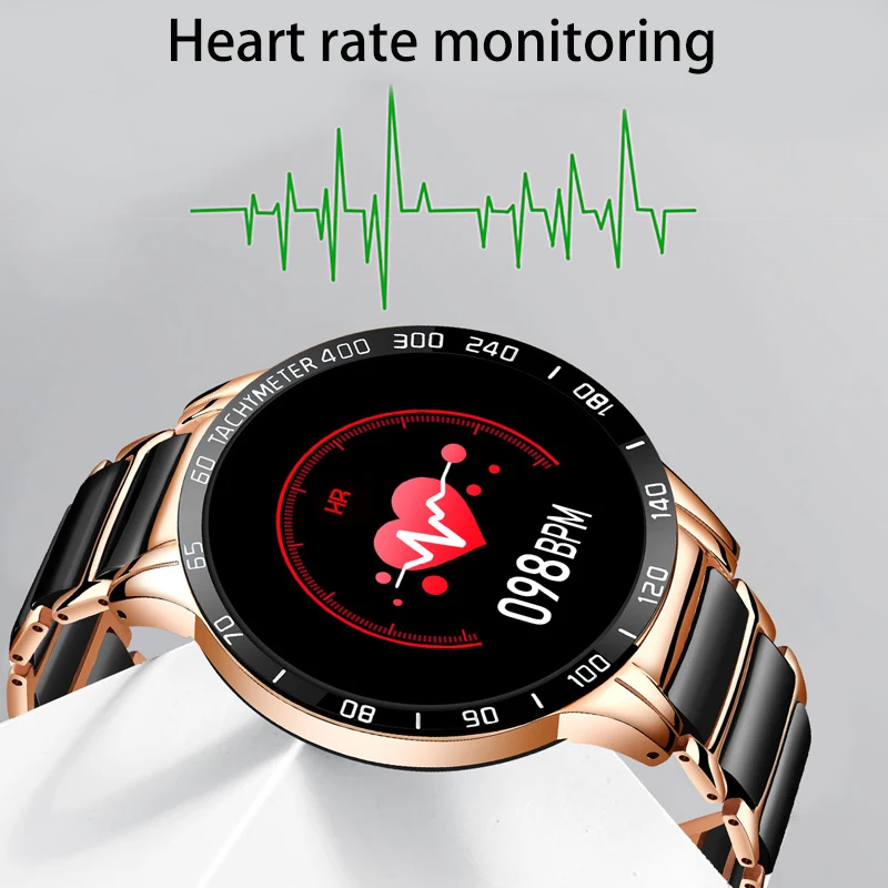 LIGE Muže Luxusní Chytré Hodinky Keramické Řemínek Sport Fitness Tracker Vodotěsné Srdeční Frekvence Monitoru Vodotěsné Smartwatch pro Android 1