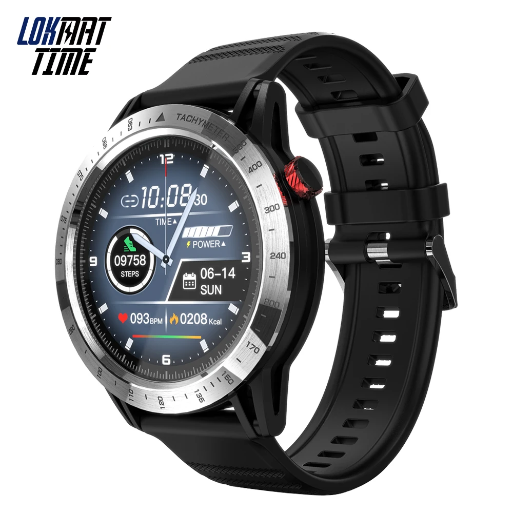 Lokmat Času Kometa Chytré Hodinky Muži 1.3 palcový Full Kolo Touch Sport Smartwatches Reloj Inteligente Telefonu Partner pro Android, IOS 2