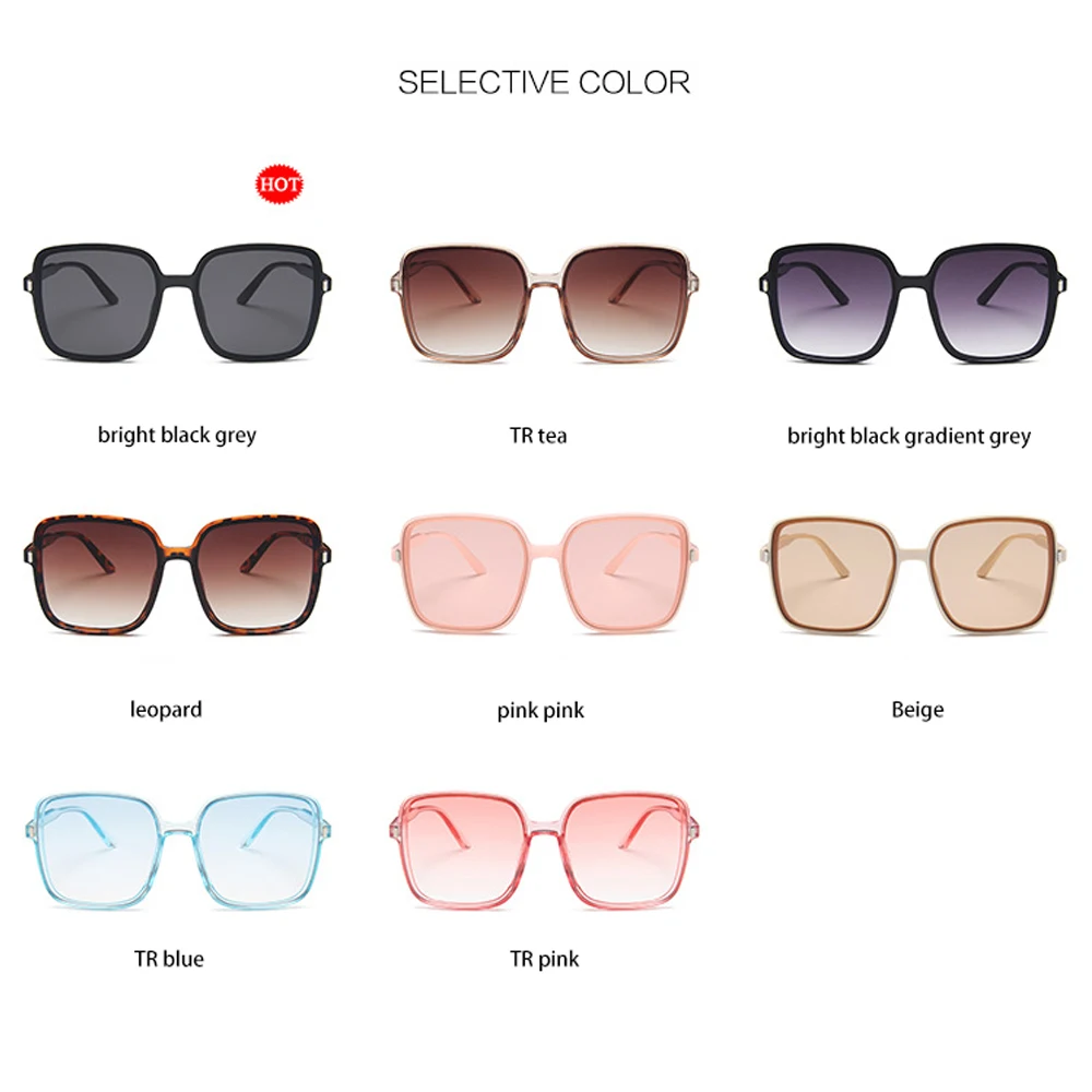 LongKeeper Nadrozměrné Náměstí Sluneční Brýle, Ženy, Luxusní Značky Značkové Brýle Vintage Sluneční Brýle Velký Rám Módní Brýle Gafas 3