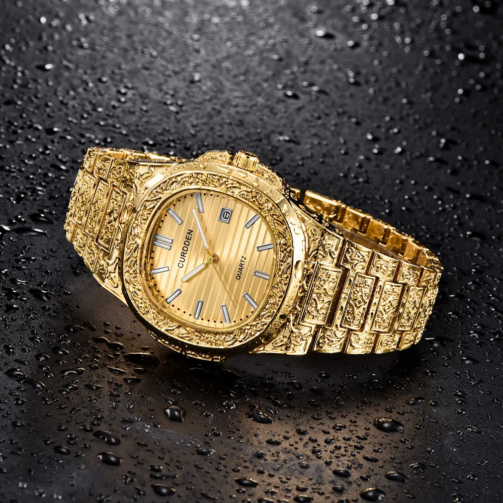 Luxusní Slavné Top Značky Pánské Módní Ležérní Šaty Hodinky Slitiny řemínek Quartz Náramkové hodinky Retro Styl quartz horloge heren F5 3