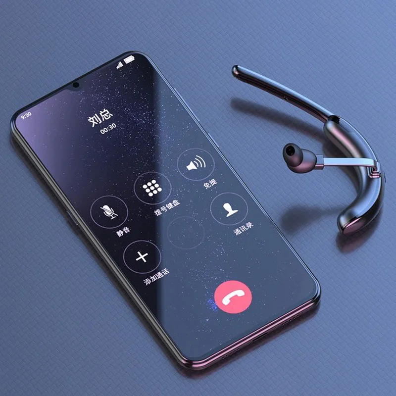 LYMOC Hacker Bluetooth Sluchátka 5.0 Dotykové Ovládání Ušní Háček Bezdrátová Sluchátka, Zatahovací Sluchátka HD w/Mic Stereo Telefonní Hovor 1