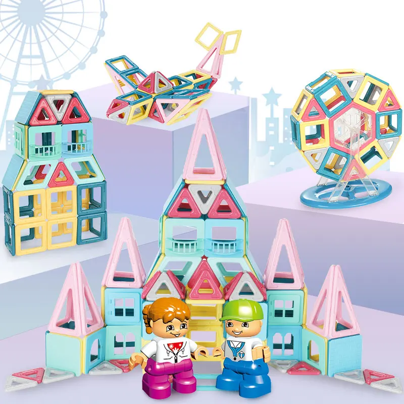 Macaron Barevné Magnetické Bloky Hračky pro Děti Magnet, Stavební Bloky Hračky Set Designer Vzdělávací Cihly Magnetické Hračky Děti 0