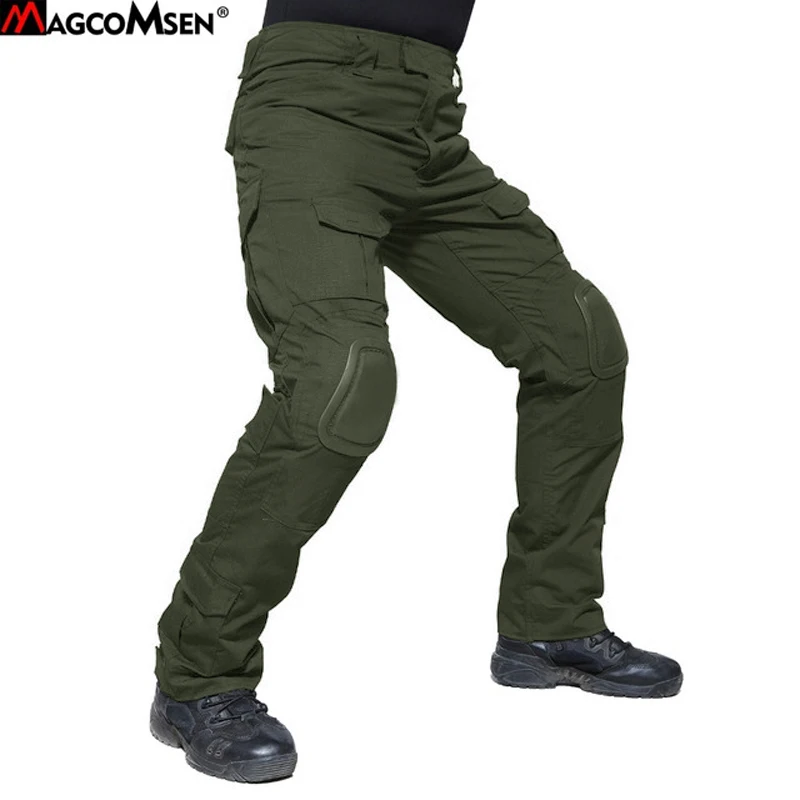 MAGCOMSEN Vojenské Taktické Kalhoty Mužů Rip-Stop Army Combat Kalhoty S Chrániče Kolen Maskovací Lov Airsoft Paintball Oblečení 2