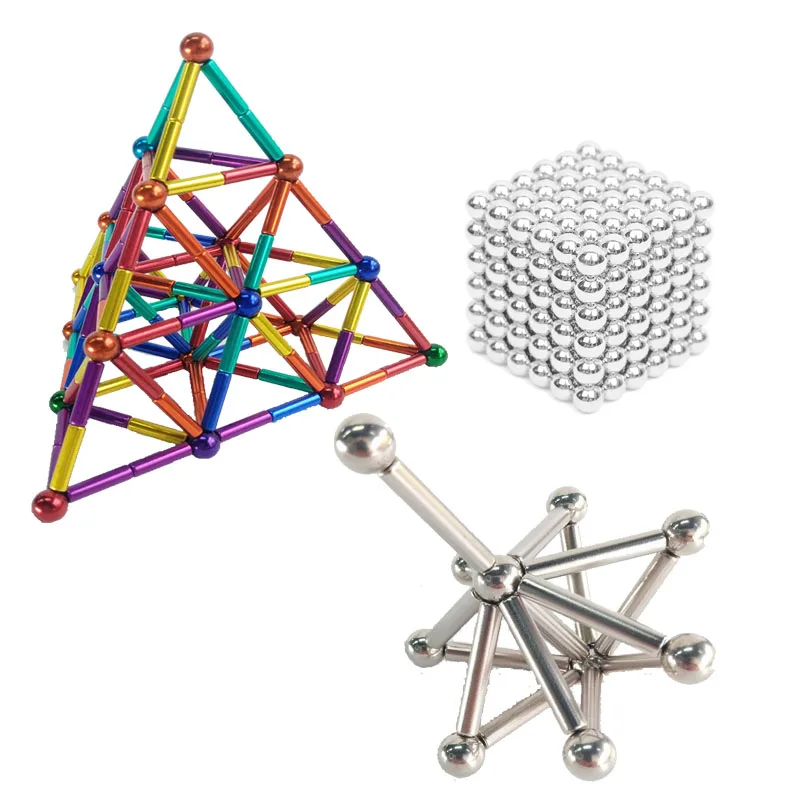 Magnetické Stavební Bloky BuckBalls Magnet Přilepí Míč Bar Set Trénink Mozku Magic Puzzle 3D DIY Uvolnění Stresu Prsty Hračky 1