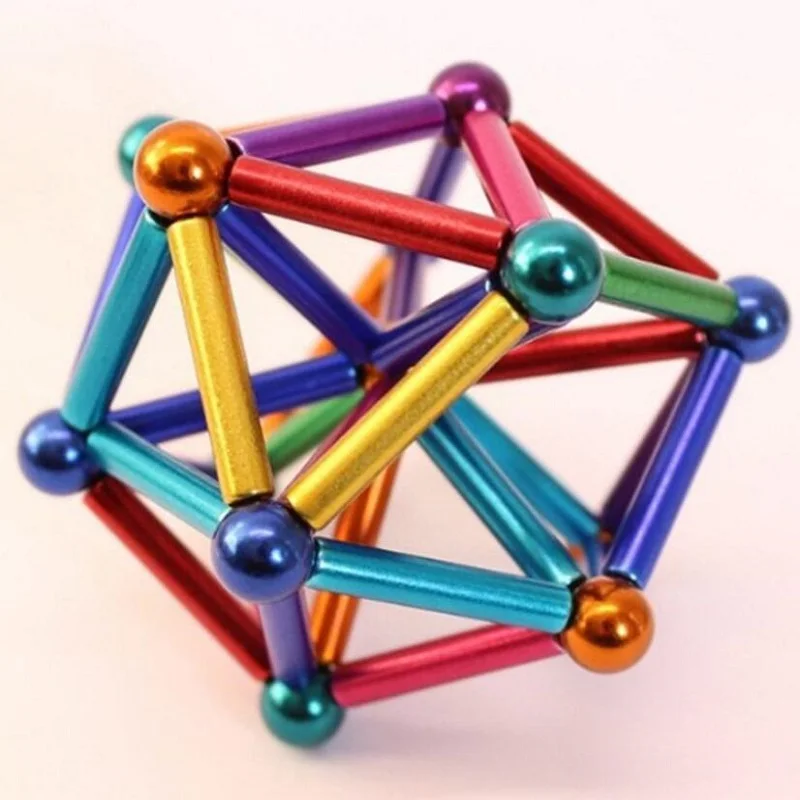 Magnetické Stavební Bloky BuckBalls Magnet Přilepí Míč Bar Set Trénink Mozku Magic Puzzle 3D DIY Uvolnění Stresu Prsty Hračky 5