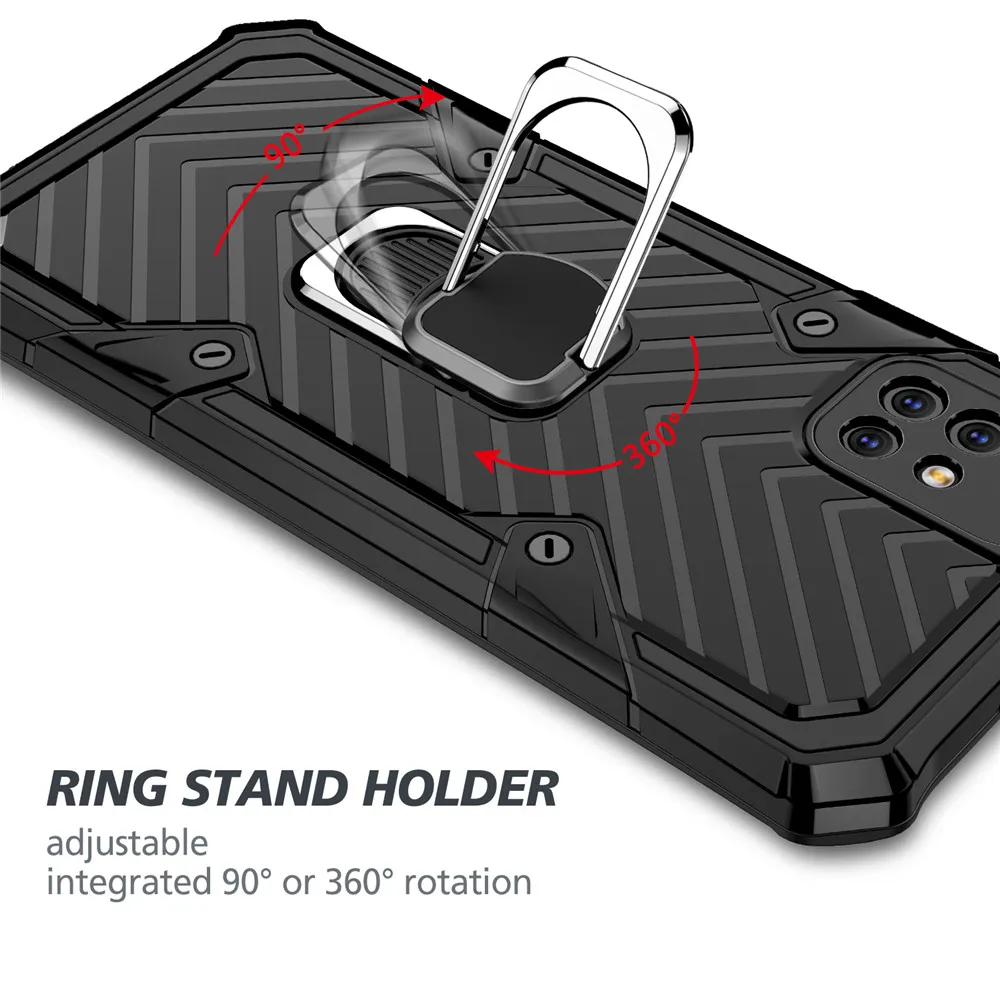 Magnetický Stojan Pouzdro pro Samsung Galaxy A01 A41 A51 A71 A81 A91 A21 A11 EU Případech Vojenské Ochranné Držák do Auta Kryty 5