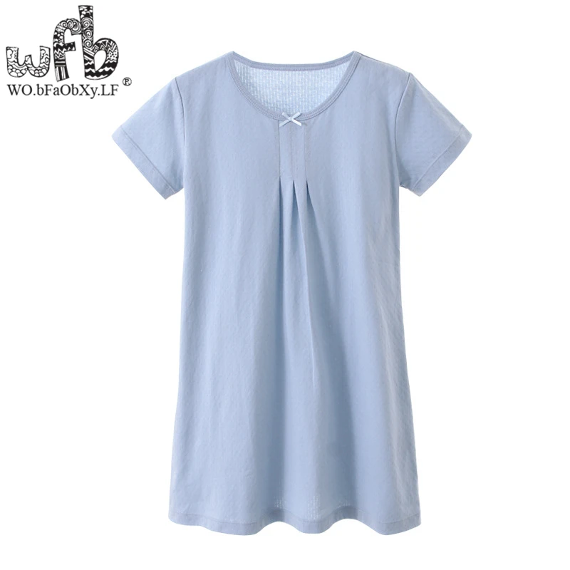 Maloobchodní 3-16 let bavlny dětský domov nosit noční košili dívka podzim letní-krátký rukáv 2