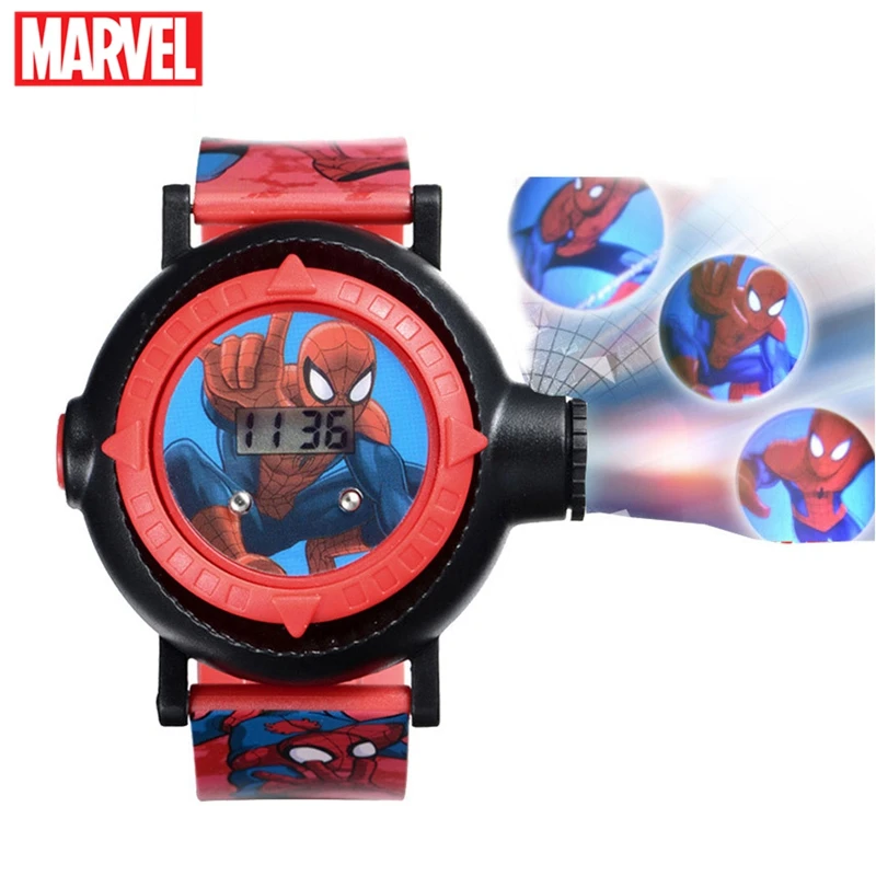 MARVEL Originální Spider Man Projekce LED Digitální Hodinky Děti Cool Cartoon Hodinky, Dítě, Dárek k Narozeninám Disney Chlapec, Dívka Hodiny Hračka 2