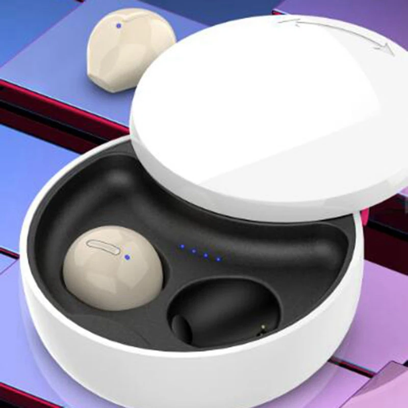 Mini X21S Bluetooth 5.0 Bezdrátové Sluchátka s Bezdrátovým Nabíjením Případě Neviditelné Mini Bluetooth Sluchátka 2