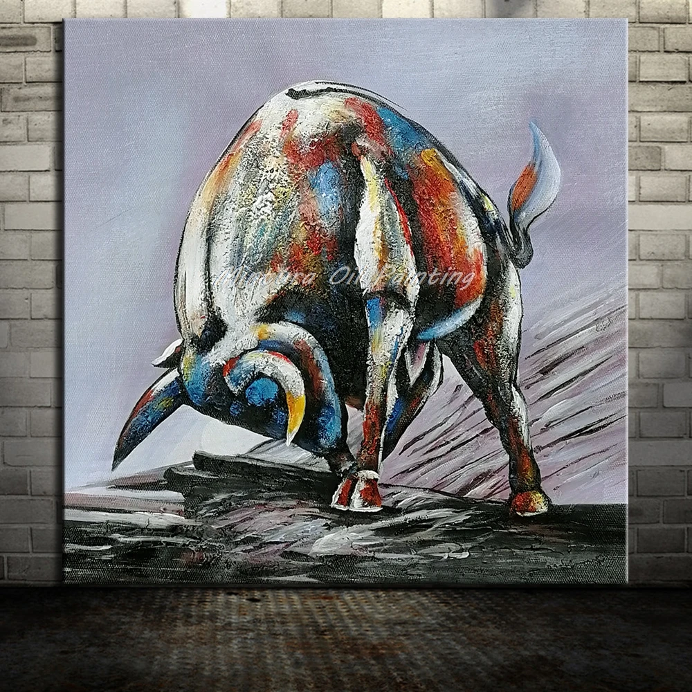 Mintura Olej Moderní Obrazy Zvířat, Obrázek Lesa Dobytek Umění Ručně Malované Akryl Plátno Umění Obrázky Nálepka Na Zeď Ne Zarámovaný 0