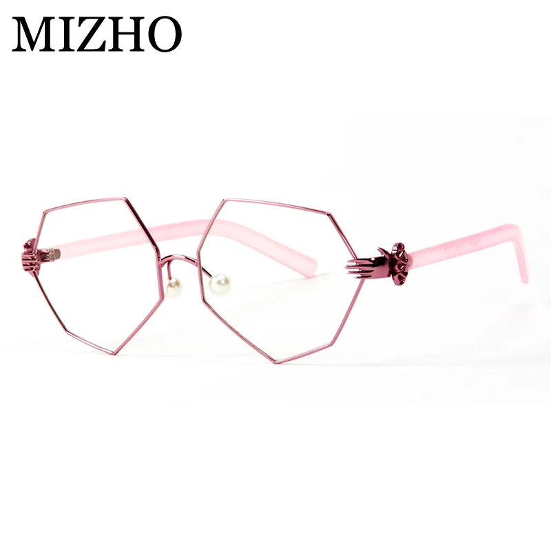 MIZHO Značka Designer Crystal Ornament nohy Superstar Brýle Ženy Vintage 2021 Módní Transparentní Brýle rám Luxusní 5