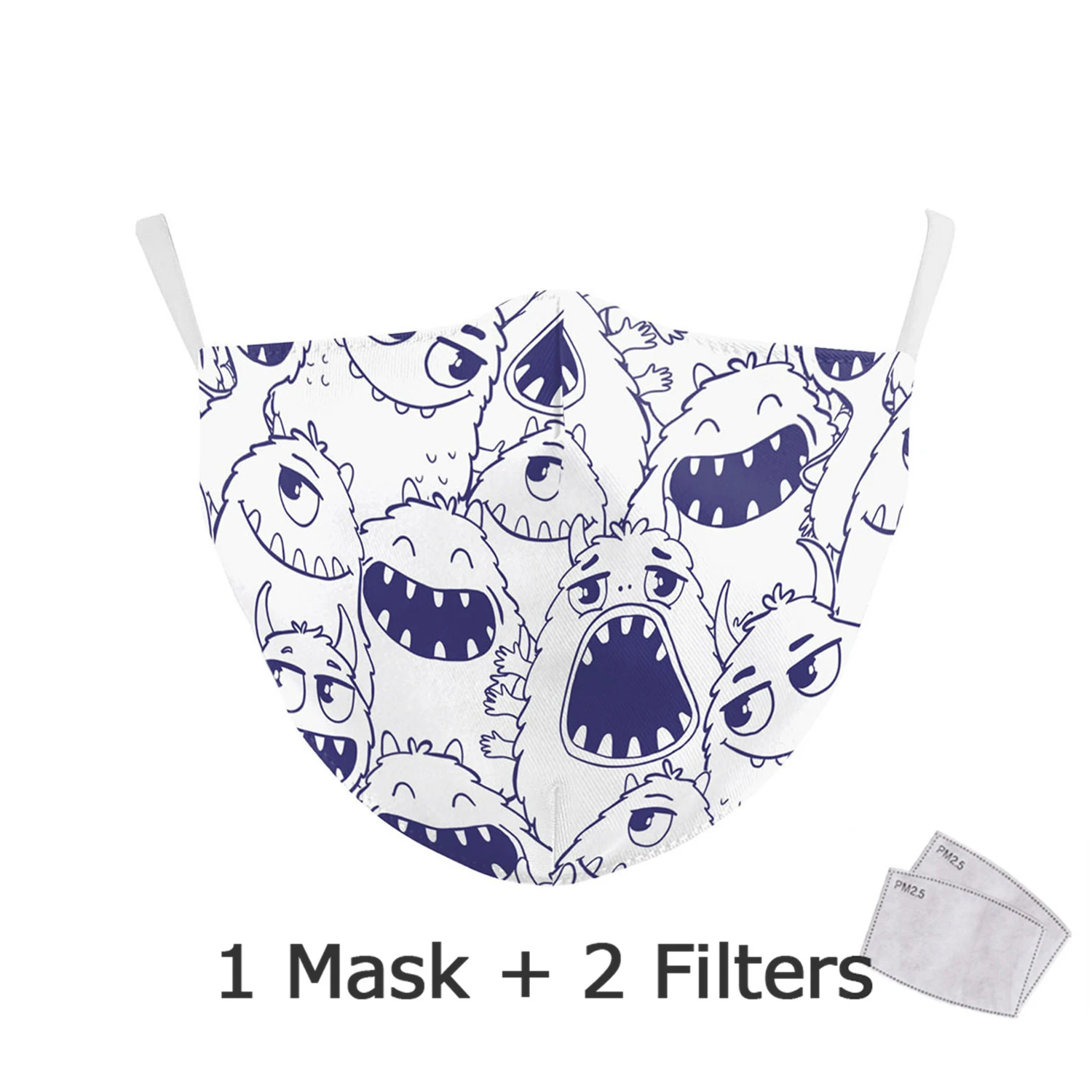 Monster tisk Módní Maska Znečištění Důkaz Dospělé Maska Prát Opakovaně Unisex Tkaniny Bakterie Důkaz Chřipka Úst Muflové Masky 0