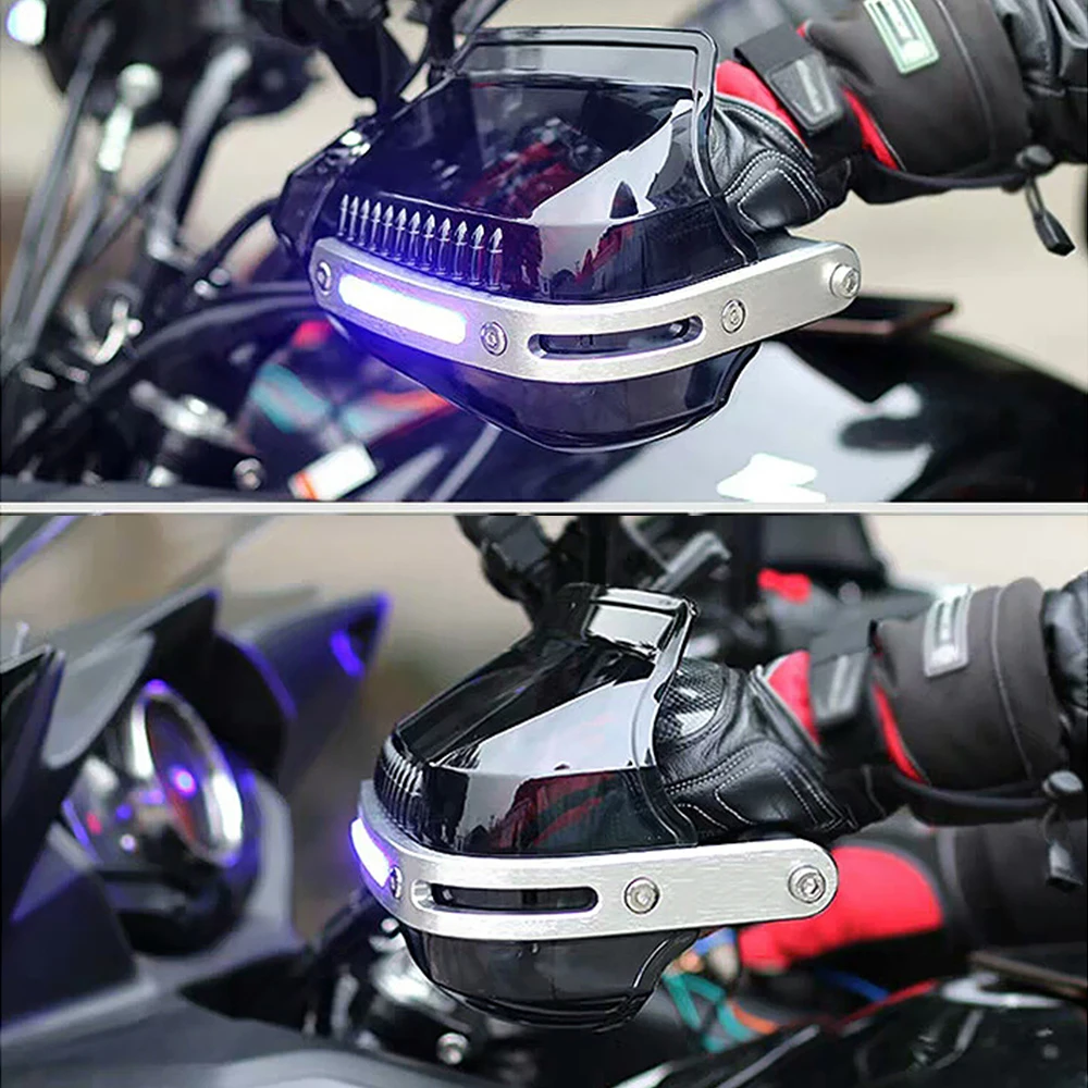 Motocykl Straně Stráž LED Předpažbí Protector přední Sklo Pro SUZUKI Burgman 400 Drz 400 Gsxr 600 K8 Burgman 650 Dl650 Vstrom 2
