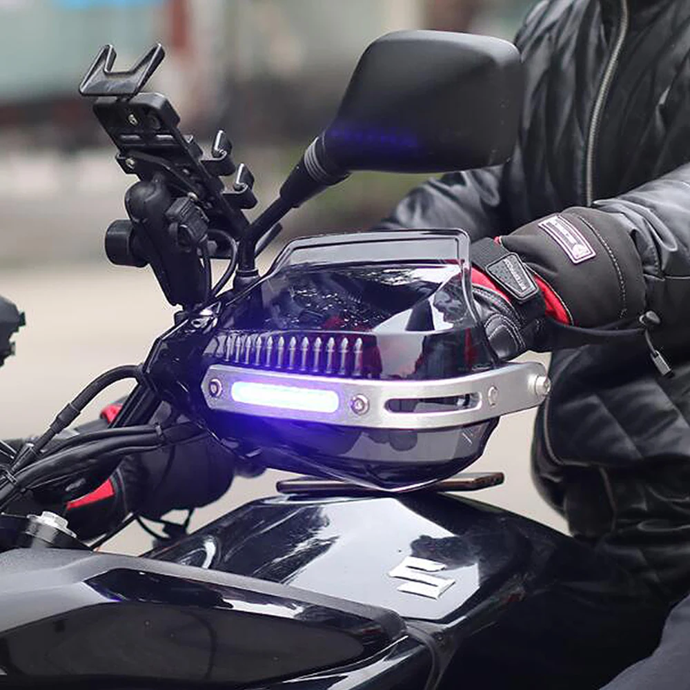 Motocykl Straně Stráž LED Předpažbí Protector přední Sklo Pro SUZUKI Burgman 400 Drz 400 Gsxr 600 K8 Burgman 650 Dl650 Vstrom 5
