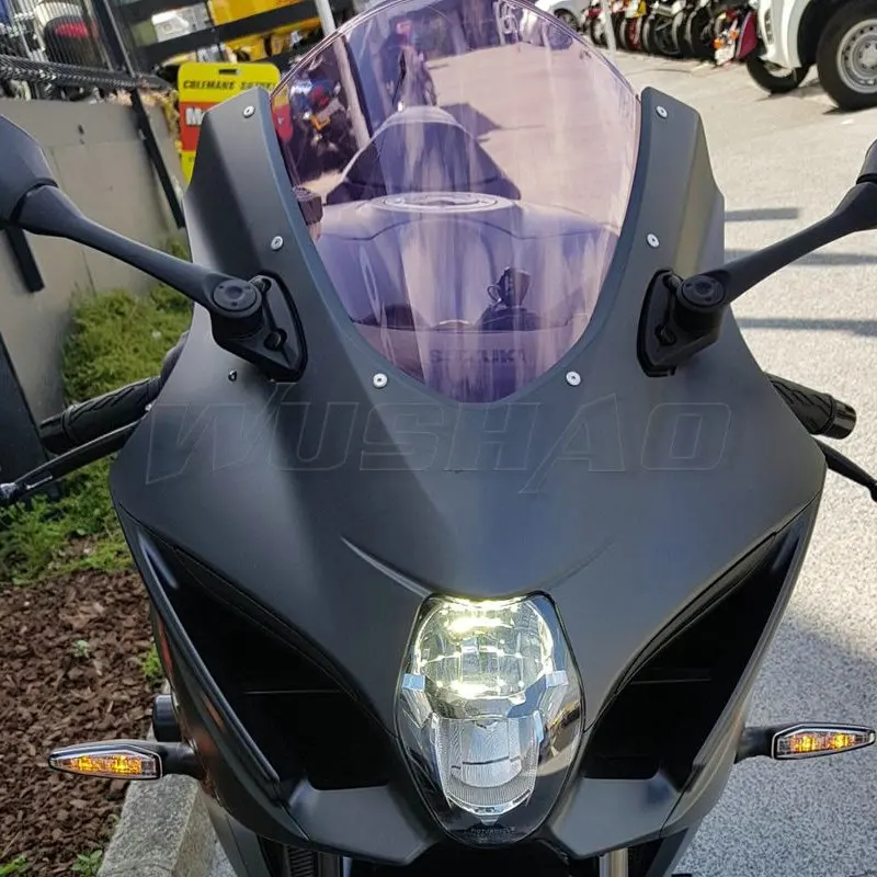 Motocykl čelní Sklo Double Bubble přední Sklo Obrazovky Pro 2017 2018 2019 Suzuki GSX-R1000 GSXR1000 GSX-R GSXR 1000 K17 Kouř 3