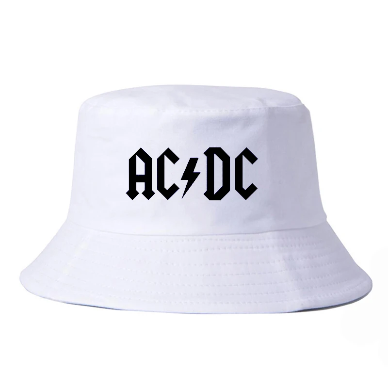 Muži Ženy Rockové Kapely AC/DC klobouk Ventilátor chladné Letní Rybář Panama Sun szp venkovní myslivost rybaření Kbelík Klobouky 2