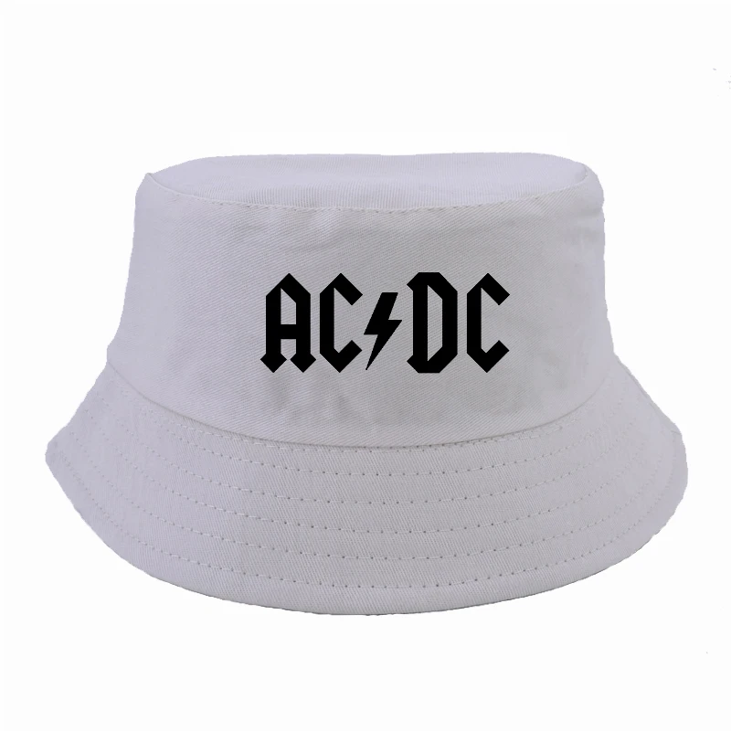 Muži Ženy Rockové Kapely AC/DC klobouk Ventilátor chladné Letní Rybář Panama Sun szp venkovní myslivost rybaření Kbelík Klobouky 4