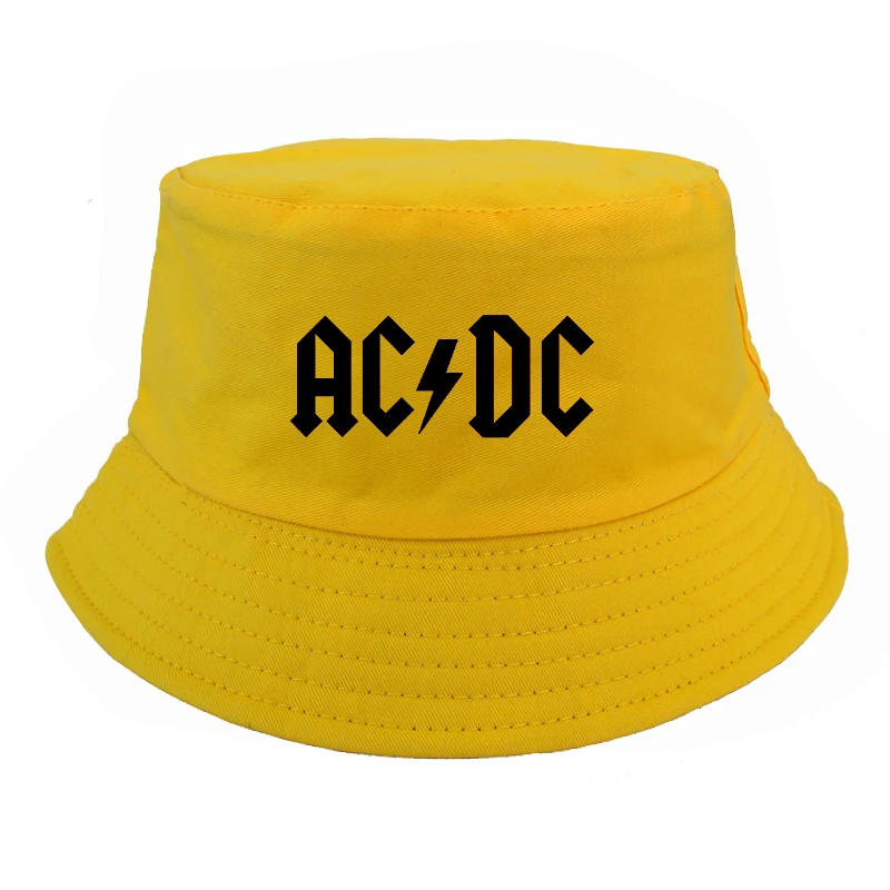 Muži Ženy Rockové Kapely AC/DC klobouk Ventilátor chladné Letní Rybář Panama Sun szp venkovní myslivost rybaření Kbelík Klobouky 5