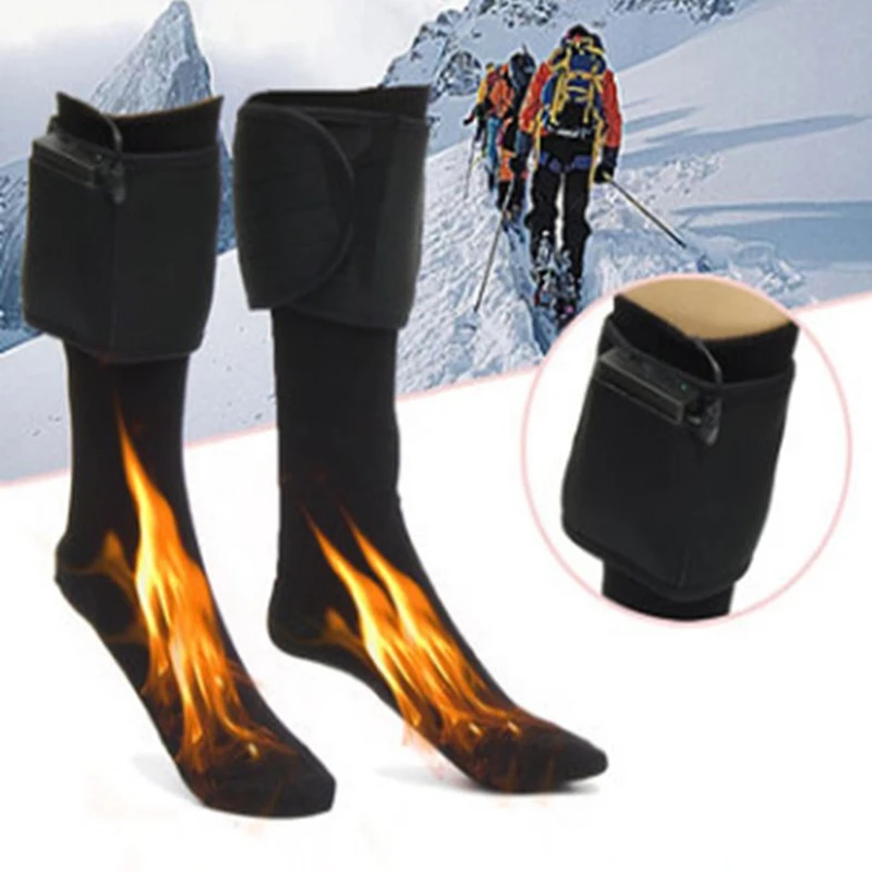 Muži Ženy Zimní Teplé Elektrické Topení Ponožky Baterie Ovládané Vyhřívané Bavlna Dlouhé Ponožky Elektrické Vytápění Tepelné Punčochy 1