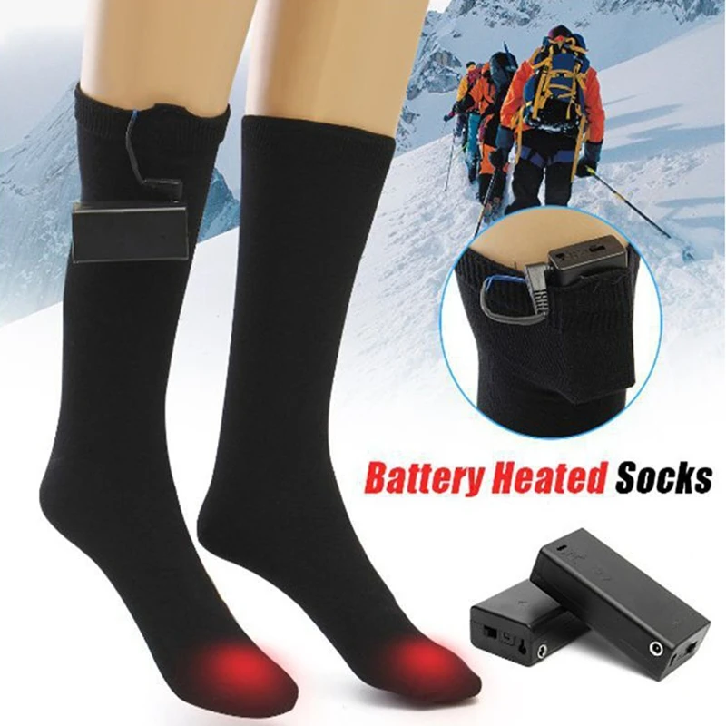 Muži Ženy Zimní Teplé Elektrické Topení Ponožky Baterie Ovládané Vyhřívané Bavlna Dlouhé Ponožky Elektrické Vytápění Tepelné Punčochy 2