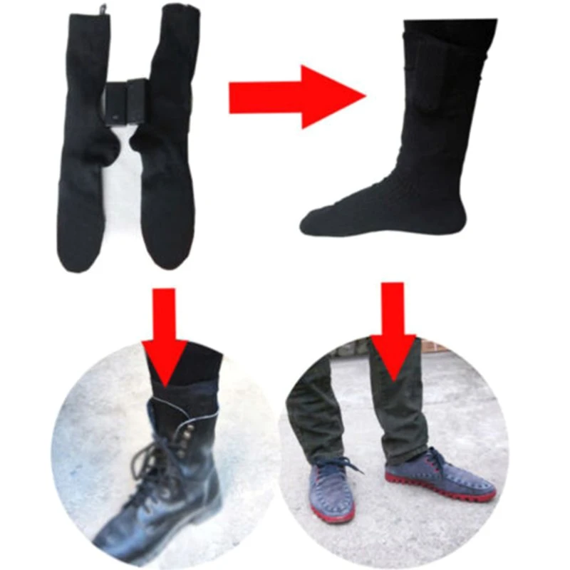 Muži Ženy Zimní Teplé Elektrické Topení Ponožky Baterie Ovládané Vyhřívané Bavlna Dlouhé Ponožky Elektrické Vytápění Tepelné Punčochy 3