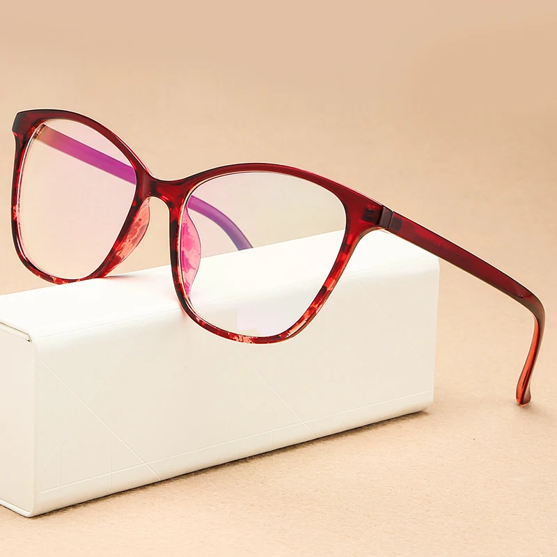 Móda Kočičí Oko Ženy, Brýle Rám, Transparentní čiré Čočky Brýlové dioptrické Brýle Frame Brýle Muži Brýle luneta de vue femme 2
