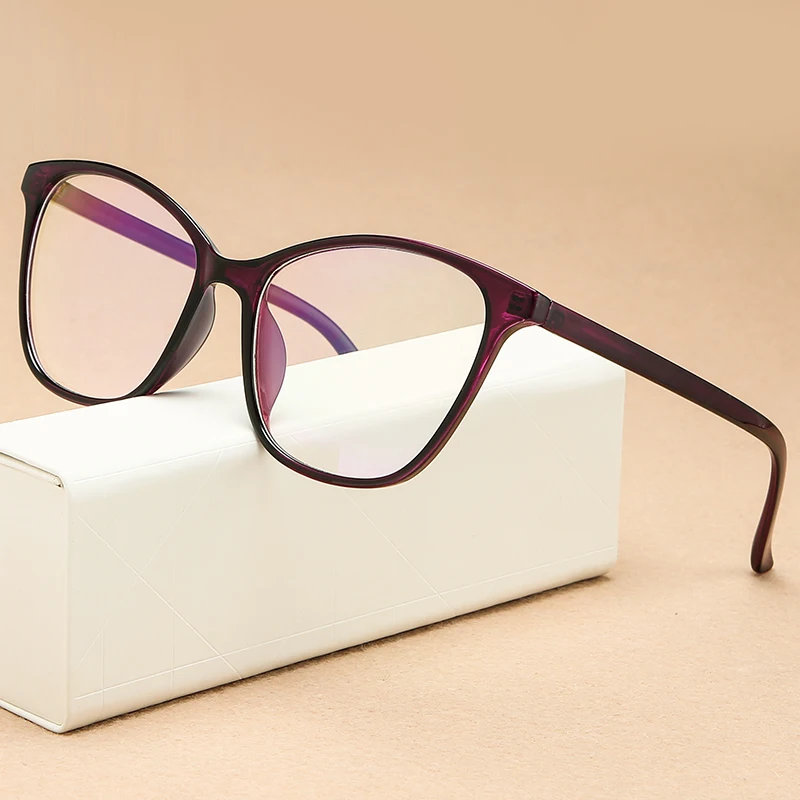 Móda Kočičí Oko Ženy, Brýle Rám, Transparentní čiré Čočky Brýlové dioptrické Brýle Frame Brýle Muži Brýle luneta de vue femme 4