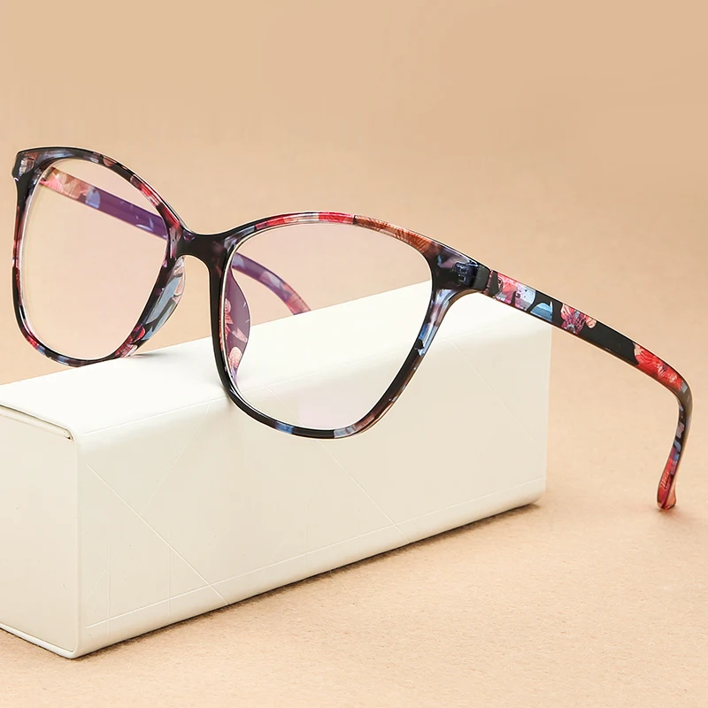 Móda Kočičí Oko Ženy, Brýle Rám, Transparentní čiré Čočky Brýlové dioptrické Brýle Frame Brýle Muži Brýle luneta de vue femme 5
