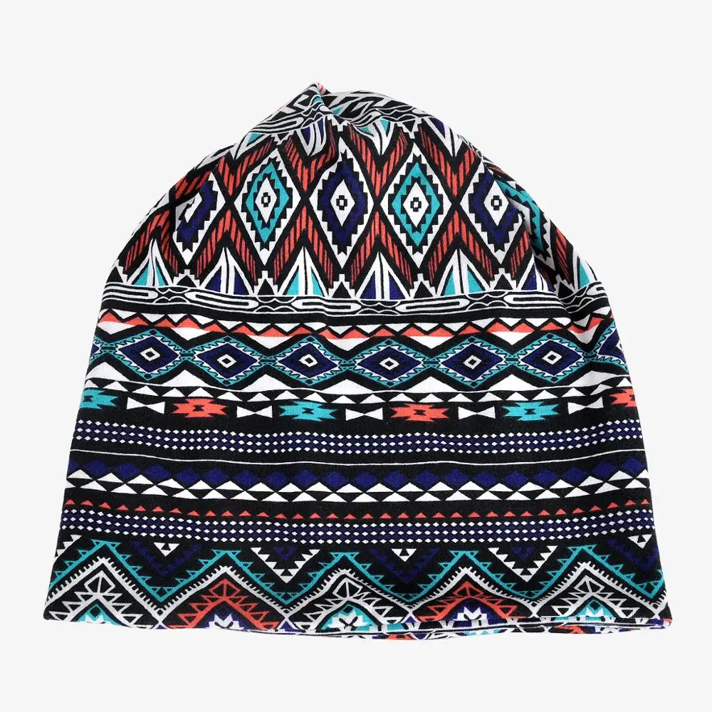 Na jaře a na podzim Unisex zajišťovací čepice Geometrickými vzory bavlněné šátek, klobouk dual-použití dámy Baotou větruodolný ochranu sluchu Z153 5