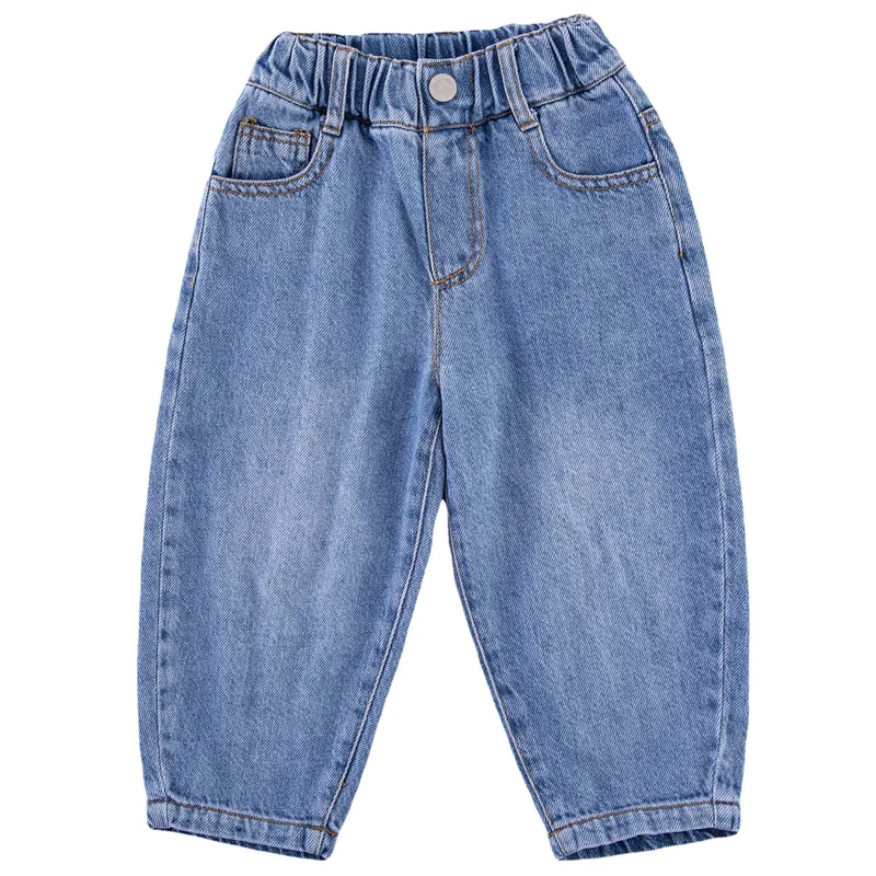 Na jaře roku 2021 módní chlapci dívky ležérní džíny unsiex děti all-zápas denim kalhoty 2-6Y 3