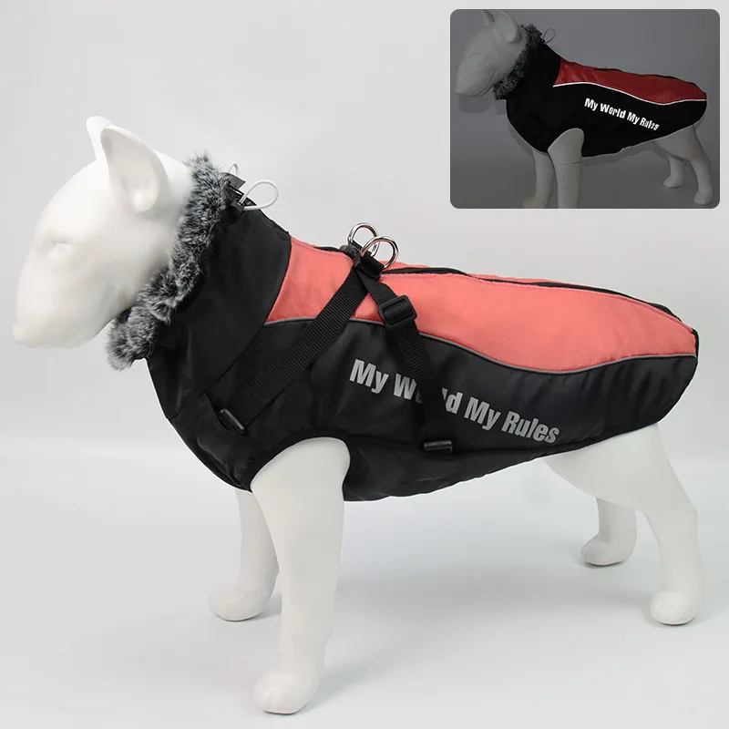 Na podzim A v Zimě Velký Pes Vodotěsné Sako Plus Oblečení Velkého Psa Zimní Teplý Kabát Oversize Oblečení pro psy Pet Oblečení XL A 6XL 2