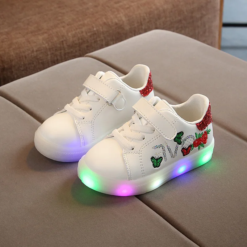 Na podzim roku 2021 nové světlo odvolacího dětské boty LED chlapci a dívky ležérní tenisky boty 21-30 1