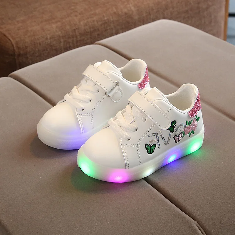 Na podzim roku 2021 nové světlo odvolacího dětské boty LED chlapci a dívky ležérní tenisky boty 21-30 4