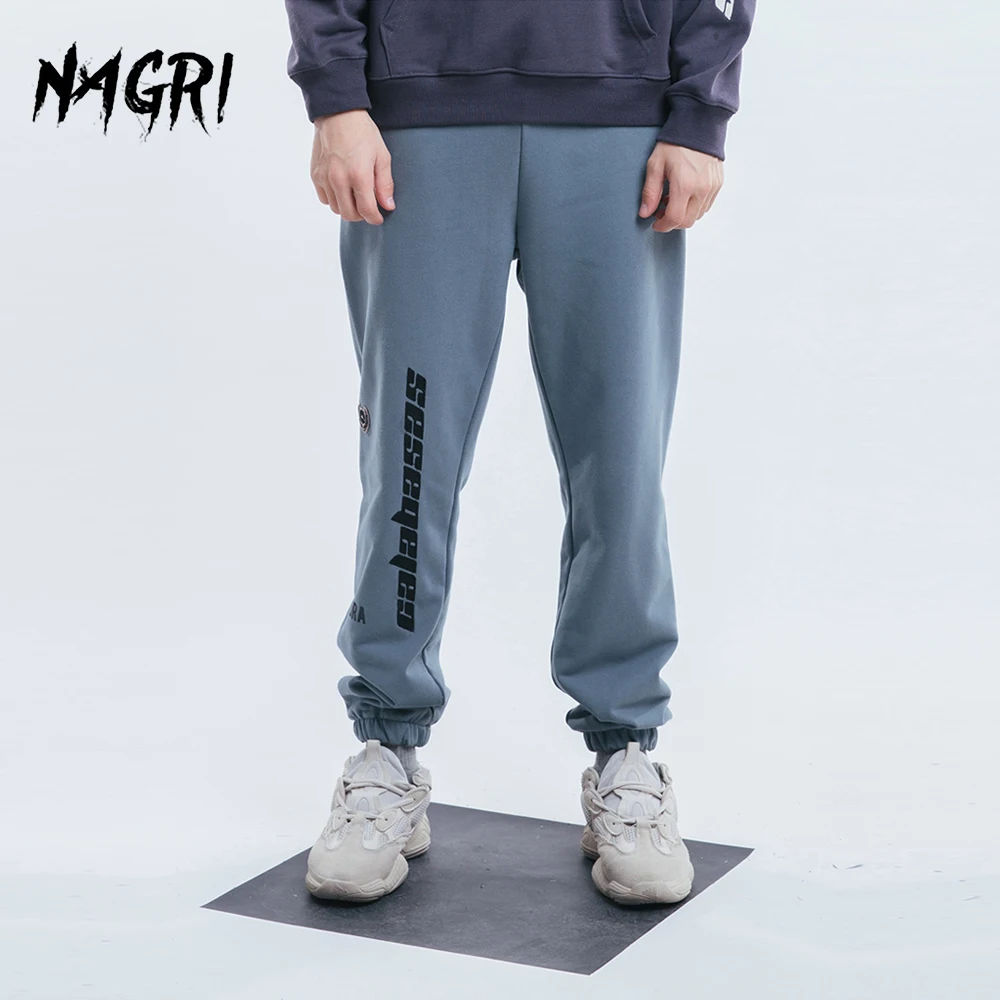 NAGRI Kanye Pánské Běžci Výšivky Dopis Tištěné Kalhoty Tepláky Hip Hop Streetwear Podzim Zima Volné Sportovní Ležérní Kalhoty 2