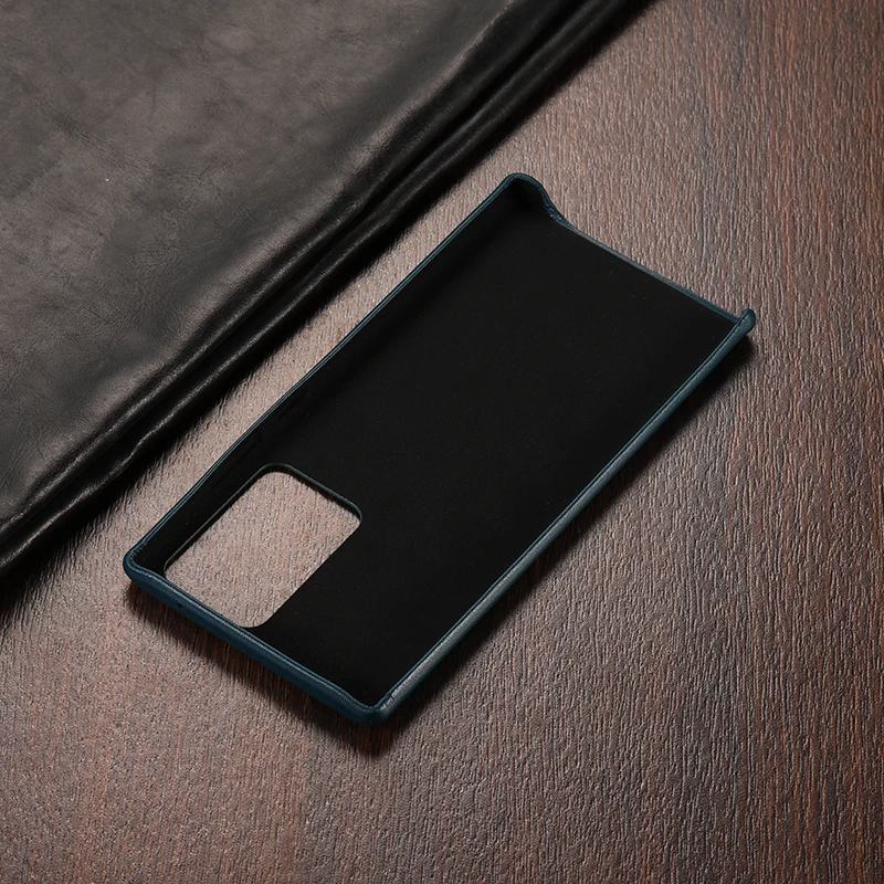 Napůl zabalený Telefon Pouzdro pro Samsung Note 20 Ultra Pouzdro Veganské Kůže Pevný Kryt pro Galaxy Note 20 Ultra 5G 5