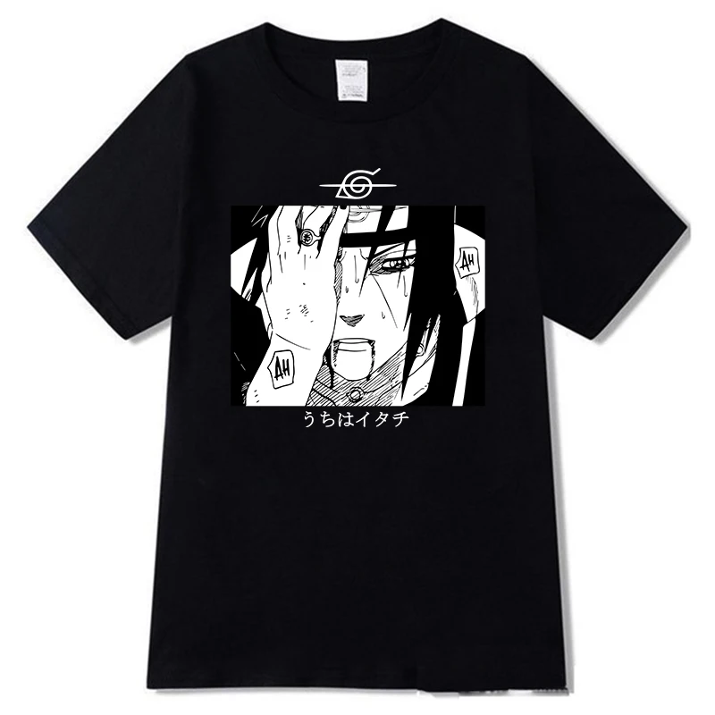 Naruto Uchiha Itachi Krátký Rukáv Harajuku Hip Hop T-shirt Tee 1