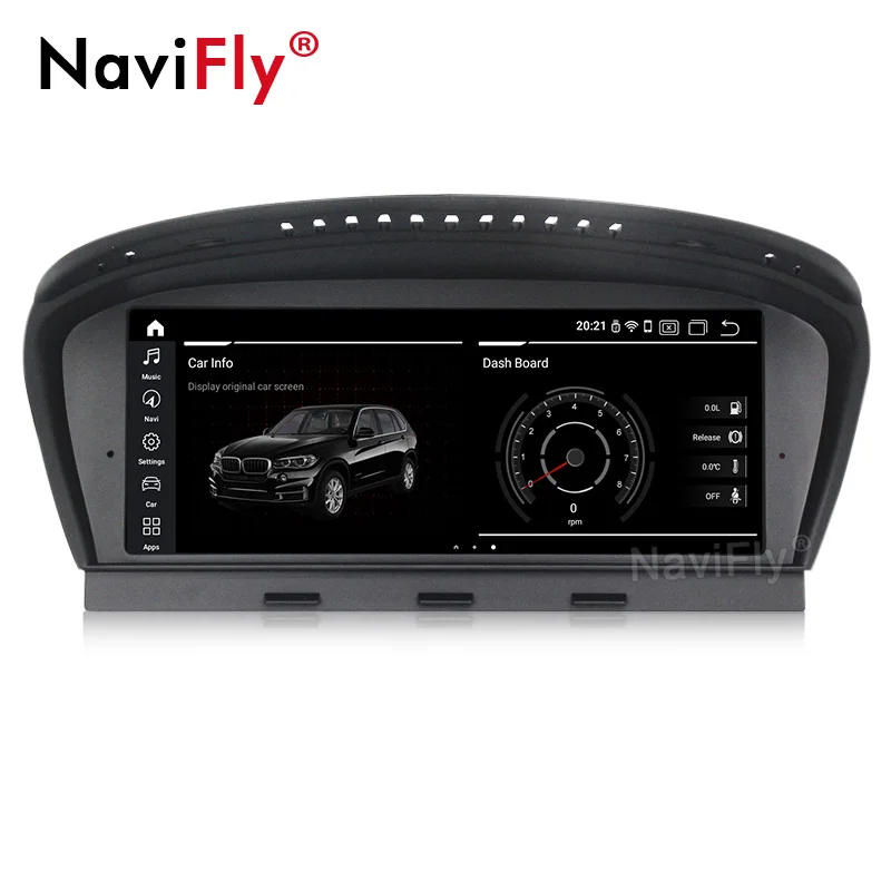 NaviFly Auto, multimediální přehrávač, gps navigace Android 10.0 pro BMW Řady 5 E60 E61 E63 E64 /3 Řada E90 E91 E92 2004-2011 0