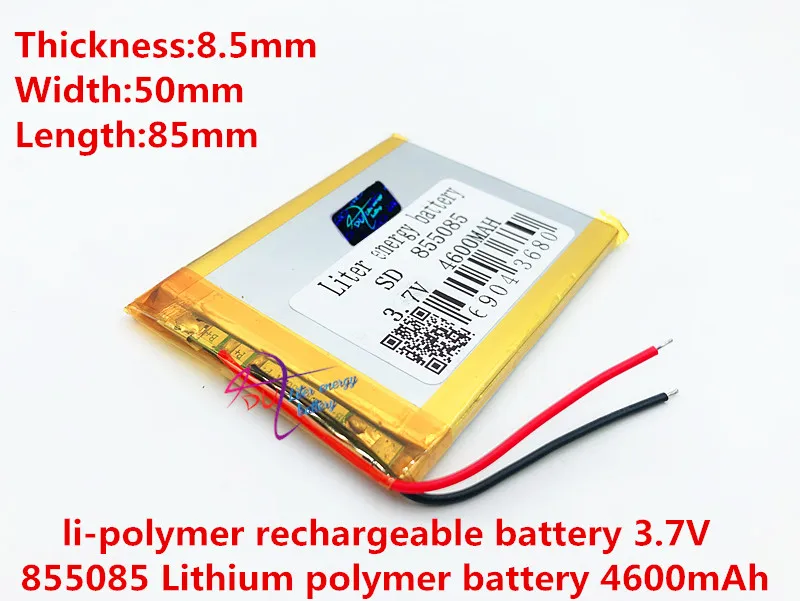 Nejlepší baterie značky Velikost 855085 3.7 V 4600mah Lithium-polymerová Baterie s Ochranou Desky Pro Tablet Pc, PDA, Digitální Produkty 0